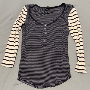 J. crew Striped Henley